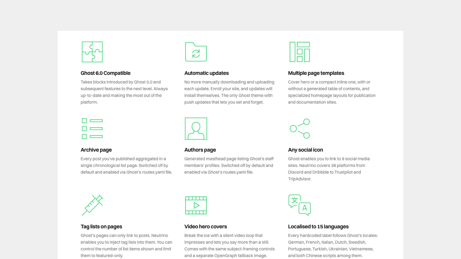 Feature grid